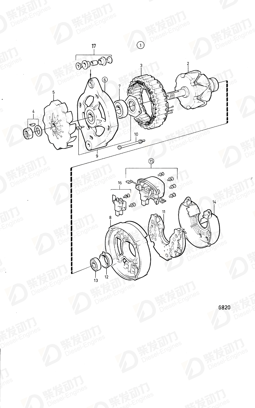 VOLVO Diode retainer 6212687 Drawing